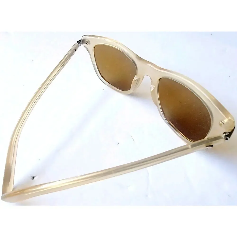 Oliver Peoples XXV Beige Square Sunglasses Italy RX Frames w Case